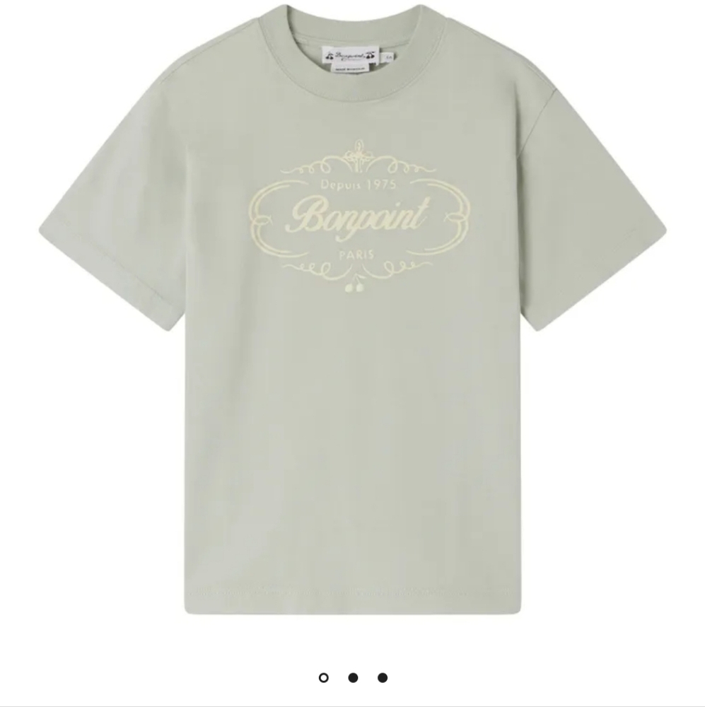 Bonpoint Baby Thibald Logo T-Shirt - Sage
